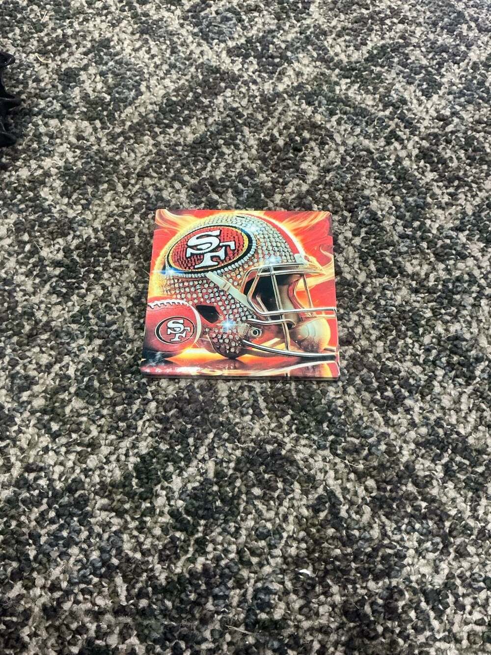 San Francisco 49ers NFL Team Helmet Decorative Square Coaster